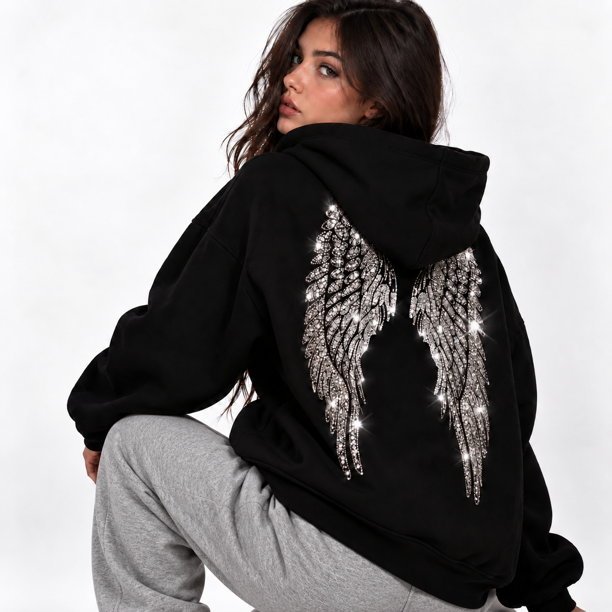 Wingz Hood™ | Bluza z cekinowymi skrzydłami